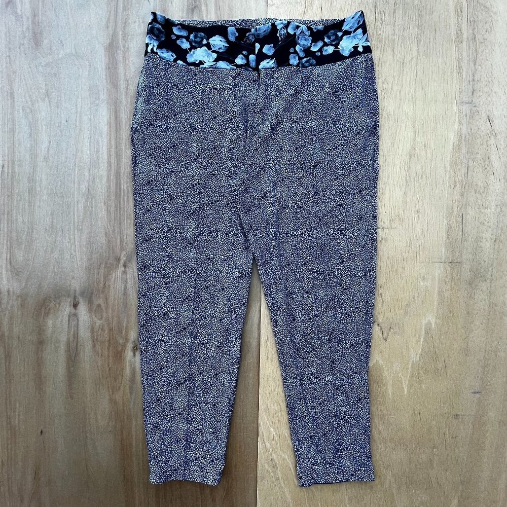 LULULEMON DEPARTURE HIGH RISE 7/8 WOMEN’S PANT sz 10 PETAL FLORAL CROP
